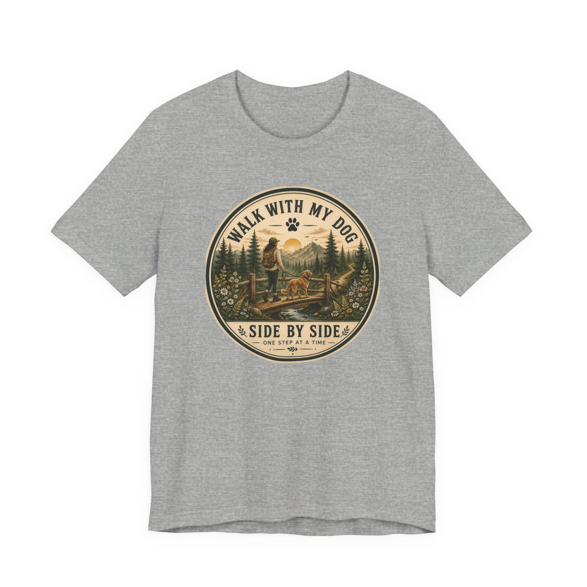 Walk With My Dog T-Shirt — ‘Side By Side’ Outdoor Adventure Tee