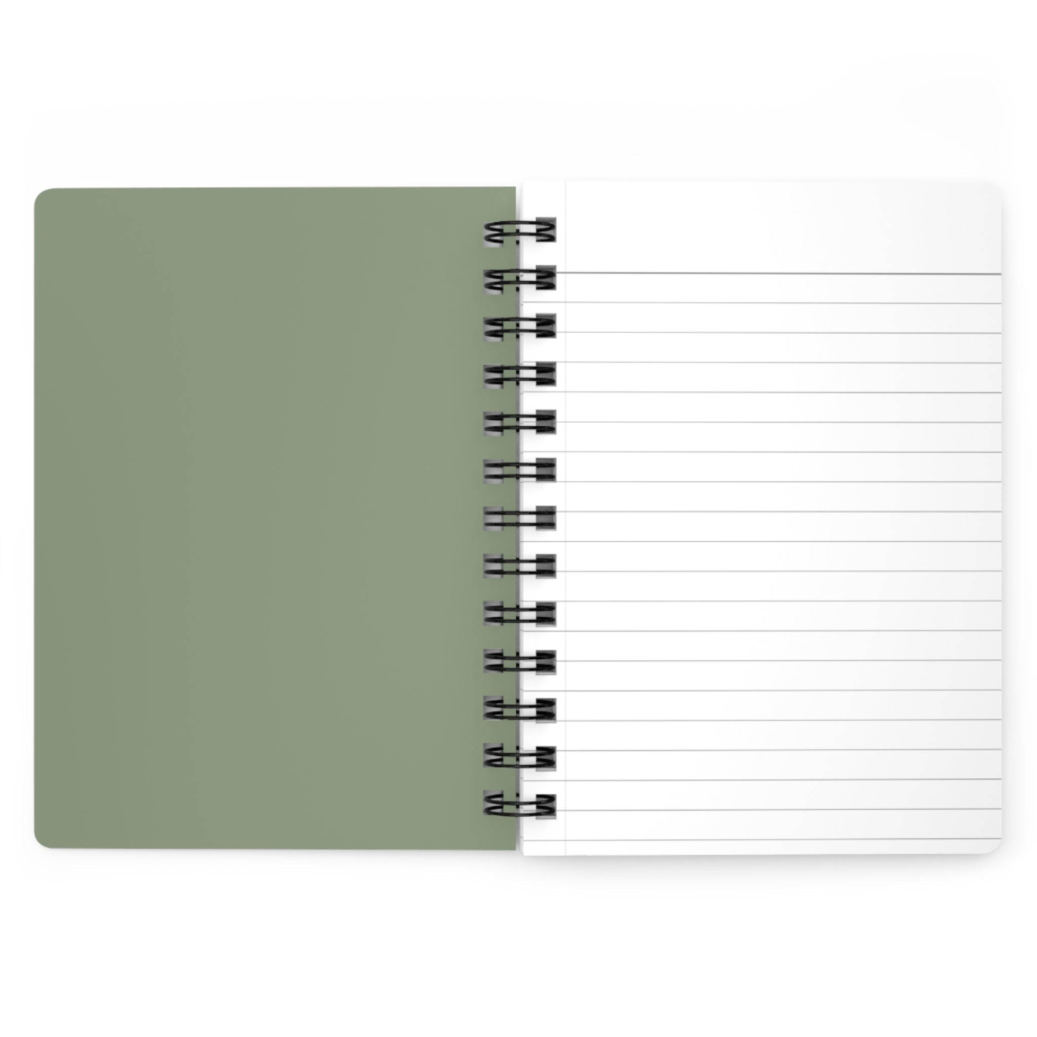 We Walk at Dawn hiking silhouette Spiral Bound Journal | nature, dog paw emblem