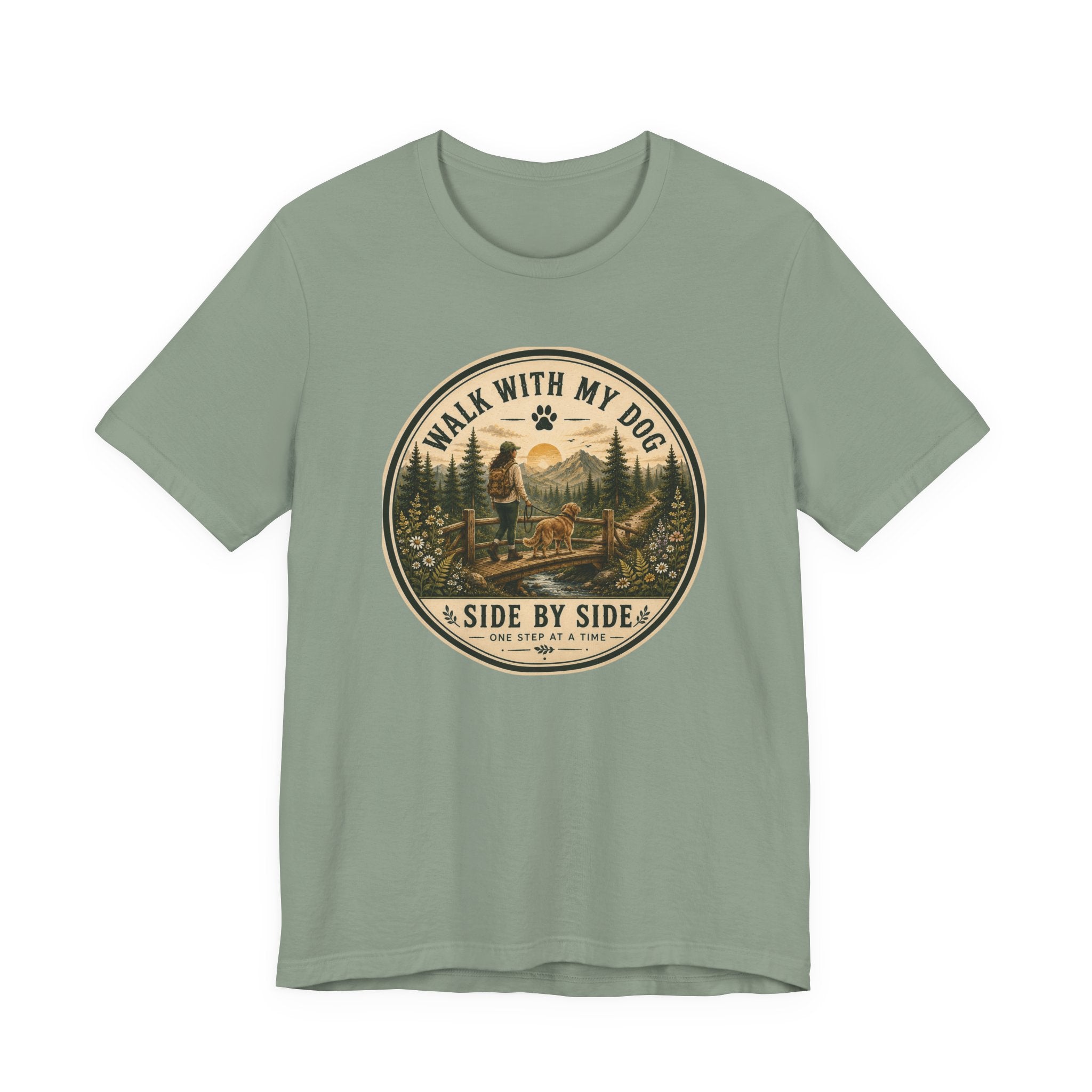 Walk With My Dog T-Shirt — ‘Side By Side’ Outdoor Adventure Tee