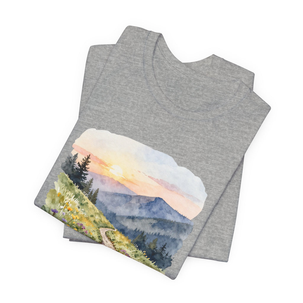 One Step at a Time Tee — Inspirational Mountain Path Graphic T-Shirt