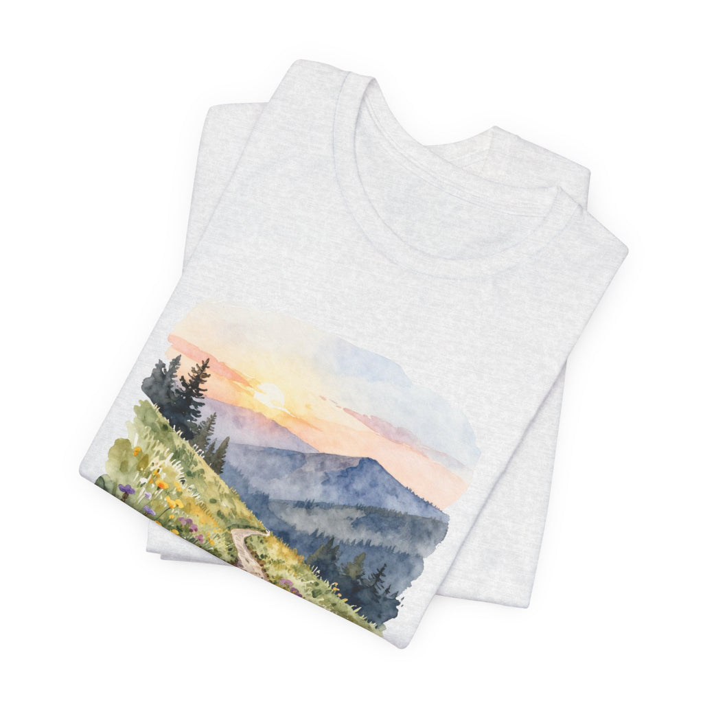 One Step at a Time Tee — Inspirational Mountain Path Graphic T-Shirt