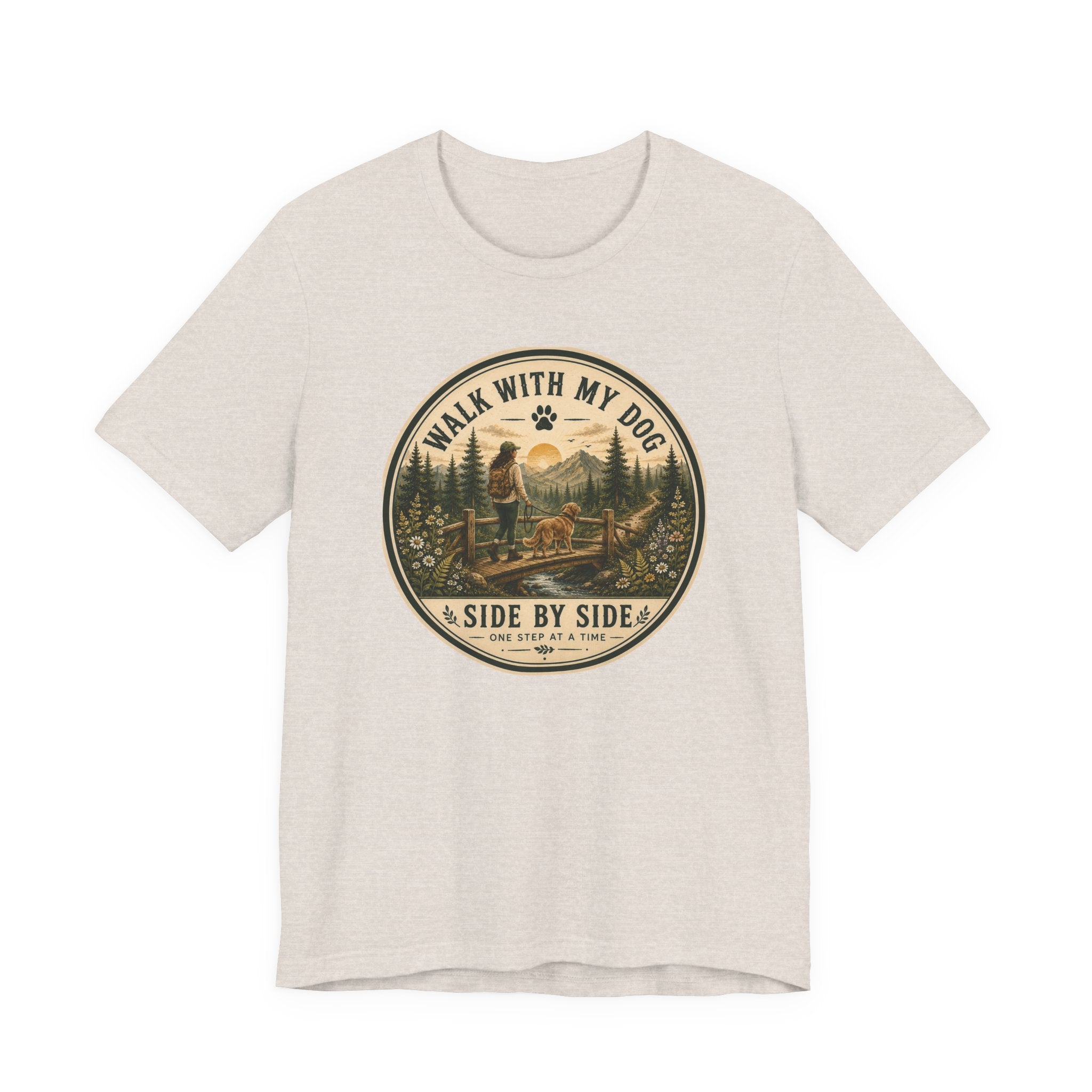 Walk With My Dog T-Shirt — ‘Side By Side’ Outdoor Adventure Tee