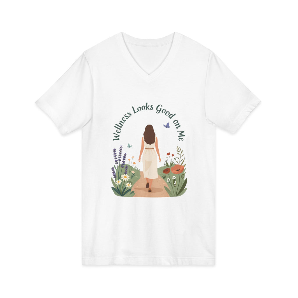 Wellness Looks Good on Me V-Neck Tee
