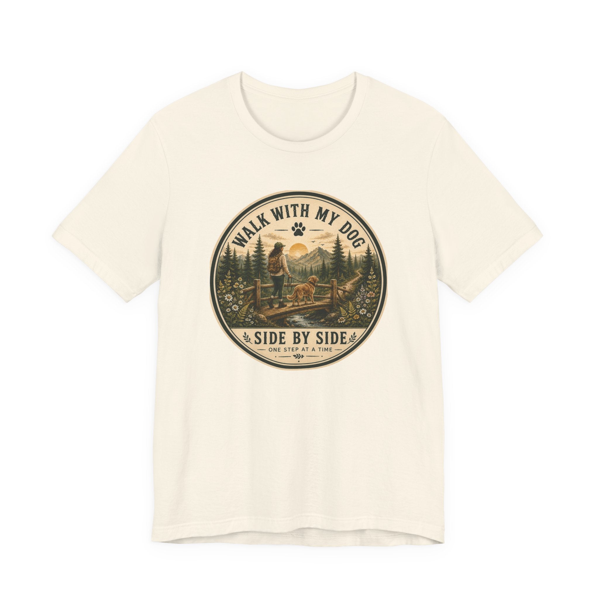 Walk With My Dog T-Shirt — ‘Side By Side’ Outdoor Adventure Tee