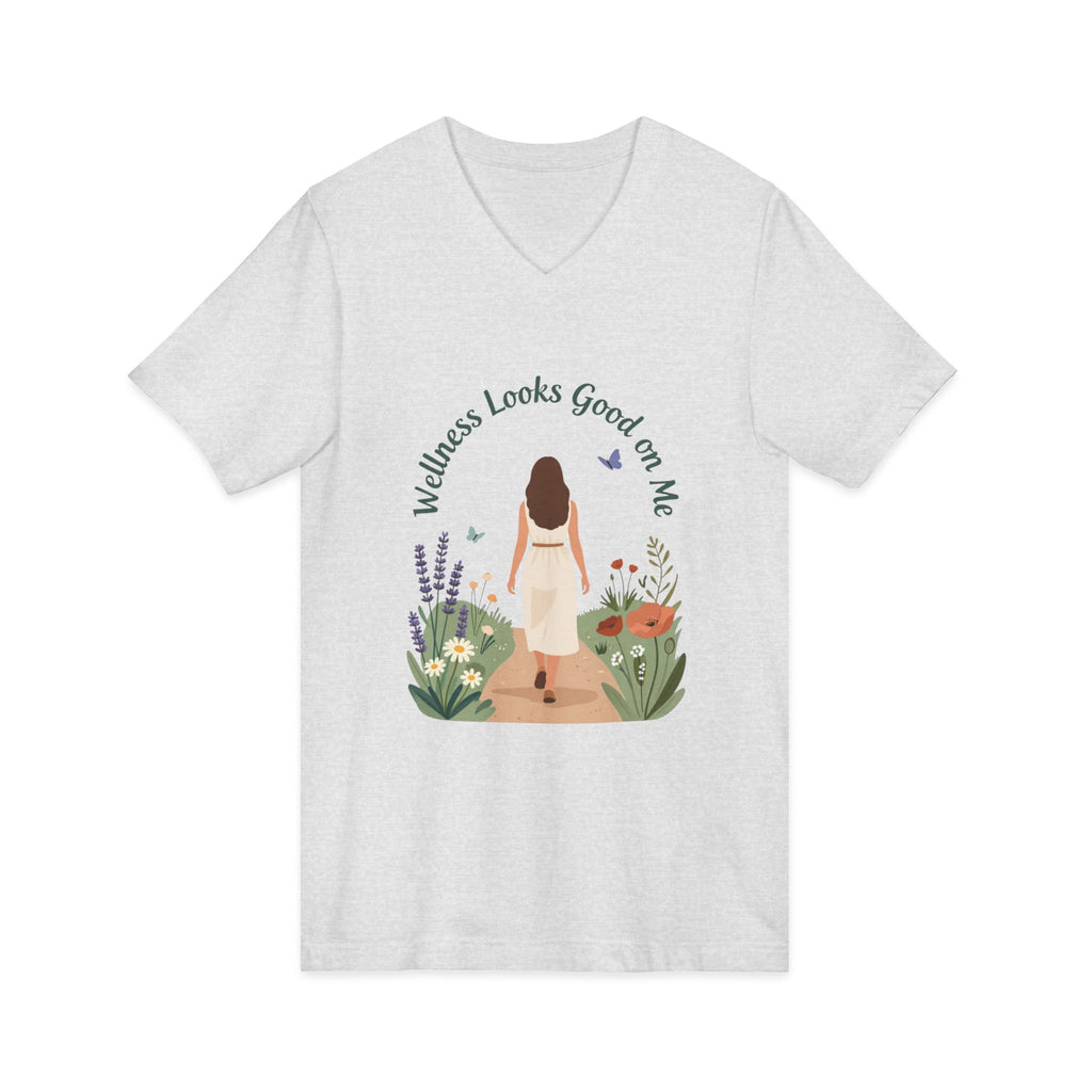 Wellness Looks Good on Me V-Neck Tee