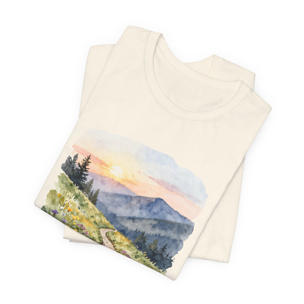 One Step at a Time Tee — Inspirational Mountain Path Graphic T-Shirt